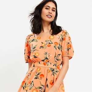 LOFT Orange Harvest Criss Cross Back Cropped Top in Melon Ice l Beachy Chic